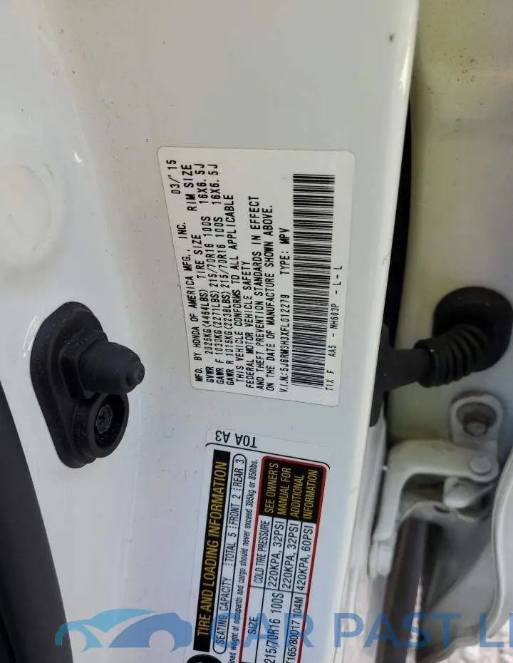 5J6RM3H3XFL012279# 14