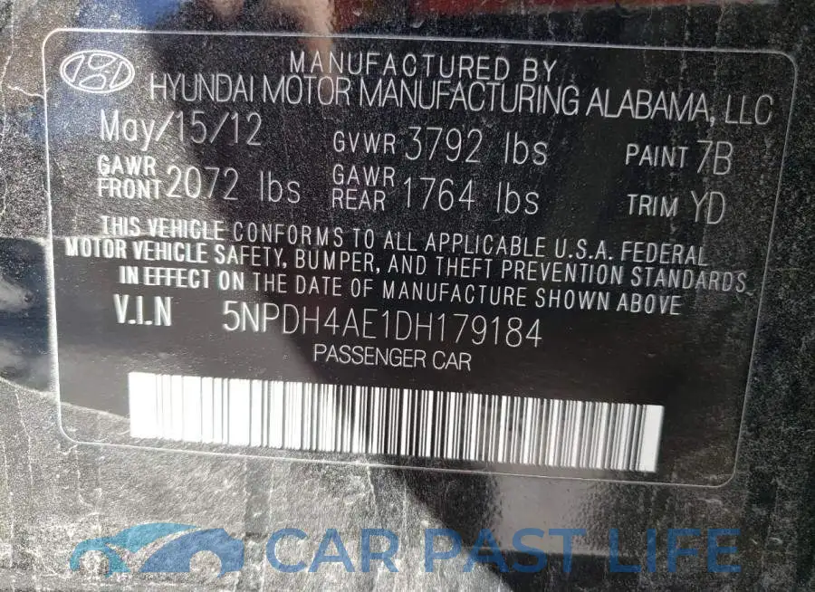 5NPDH4AE1DH179184# 10