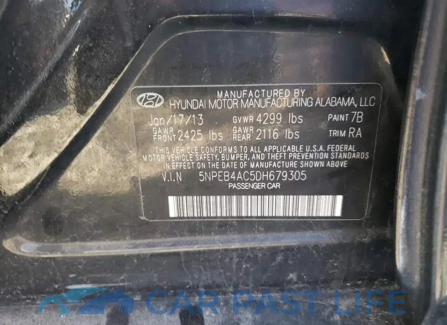 5NPEB4AC5DH679305# 10