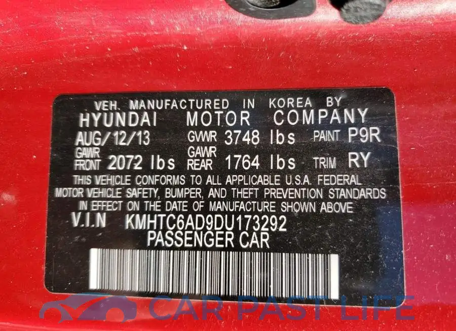 KMHTC6AD9DU173292# 12