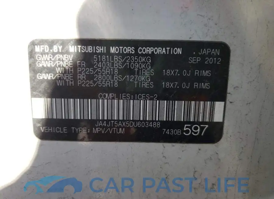 JA4JT5AX5DU603488# 10