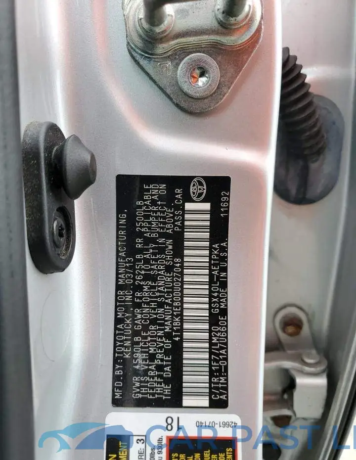 4T1BK1EB0DU027048# 12