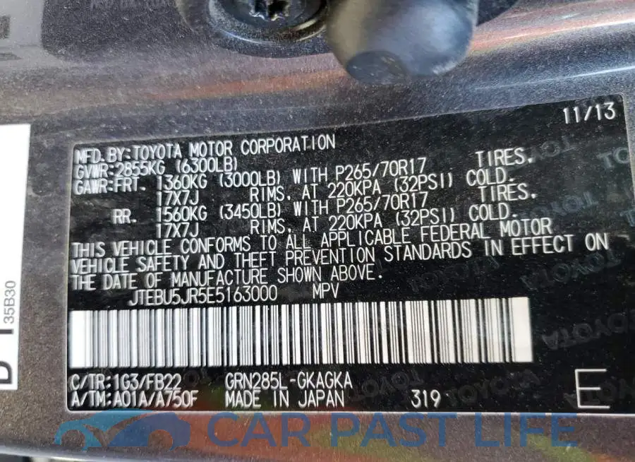JTEBU5JR5E5163000# 10