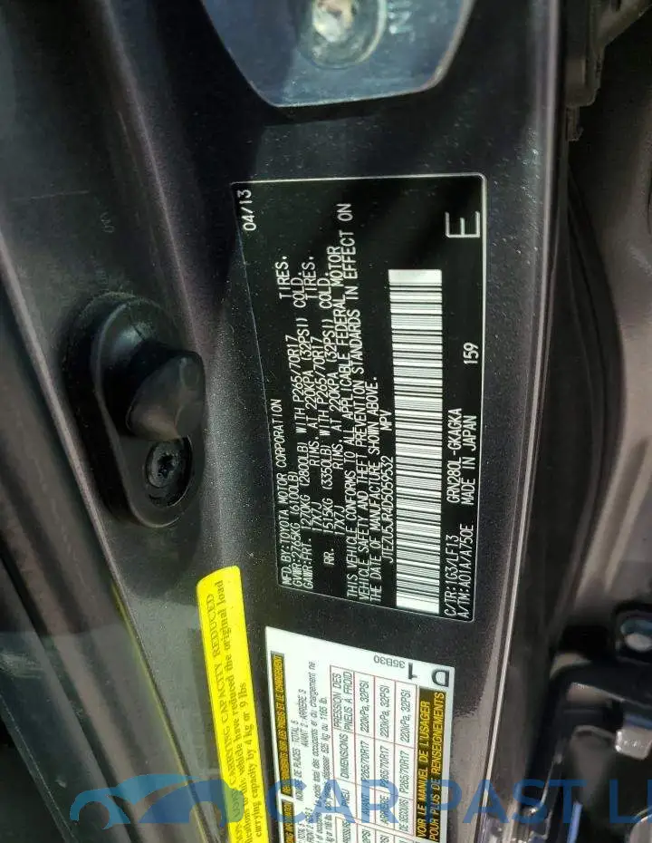 JTEZU5JR4D5059532# 10