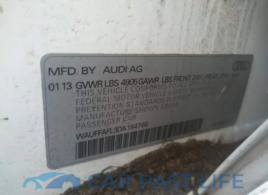 WAUFFAFL3DA184766# 13