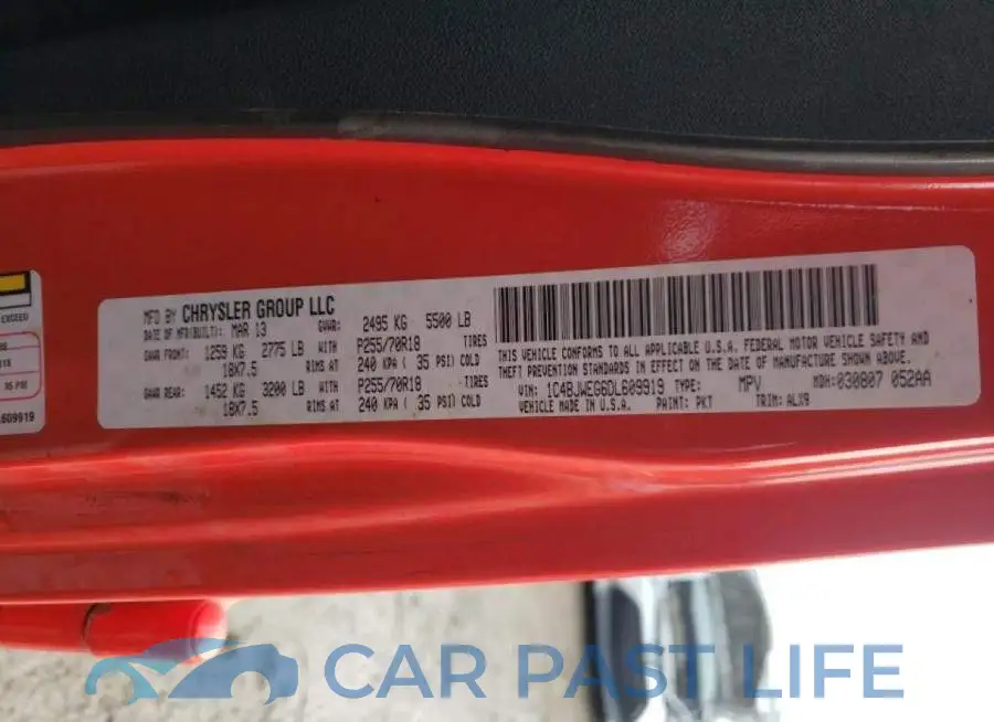 1C4BJWEG6DL609919# 12