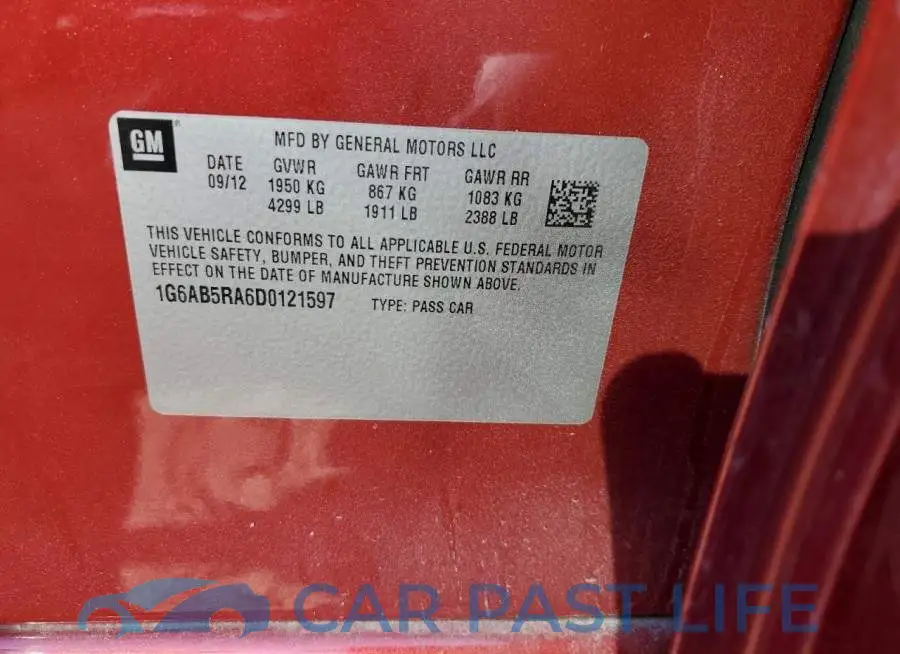 1G6AB5RA6D0121597# 12