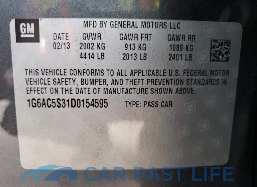 1G6AC5S31D0154595# 12
