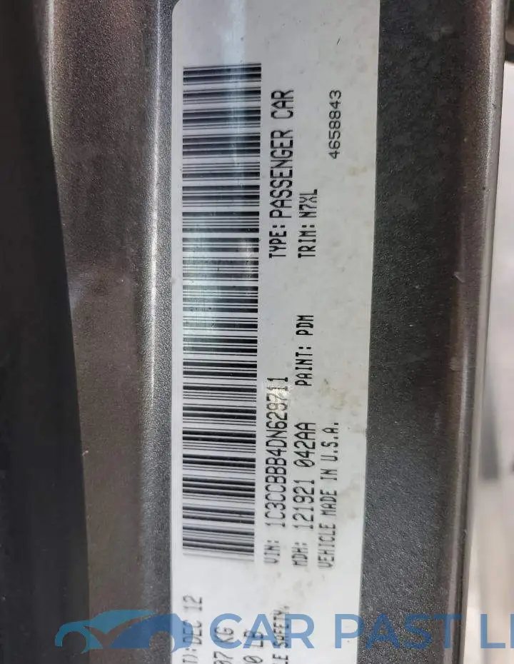 1C3CCBBB4DN629711# 12