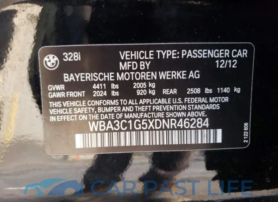 WBA3C1G5XDNR46284# 12