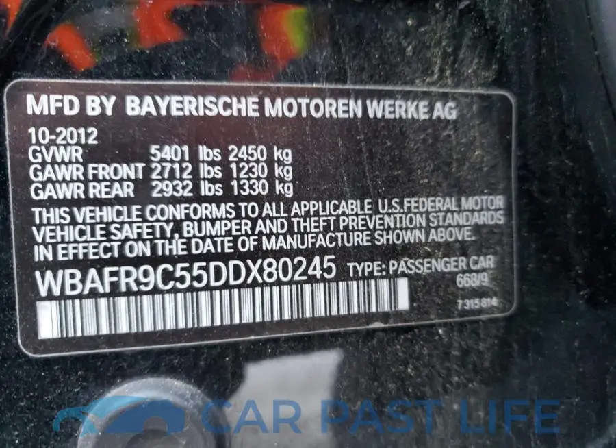 WBAFR9C55DDX80245# 12