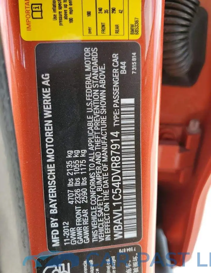 WBAVL1C54DVR87914# 13