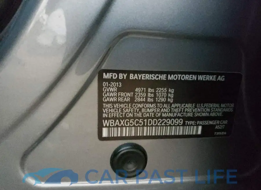 WBAXG5C51DD229099# 13