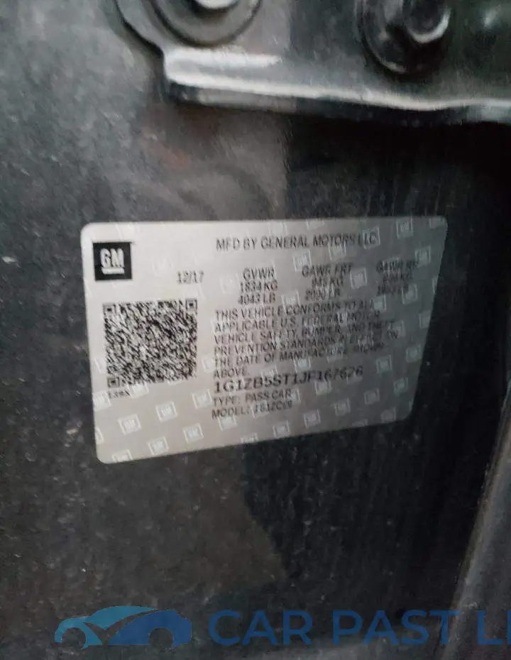 1G1ZB5ST1JF167626# 10