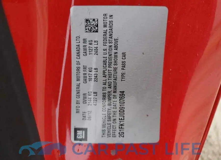 2G1FK1EJ0D9107694# 10