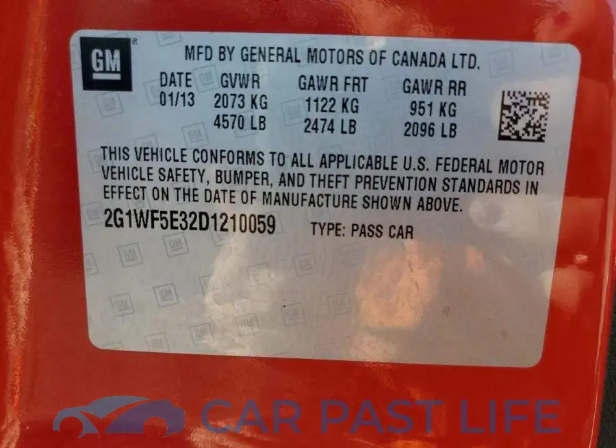 2G1WF5E32D1210059# 13