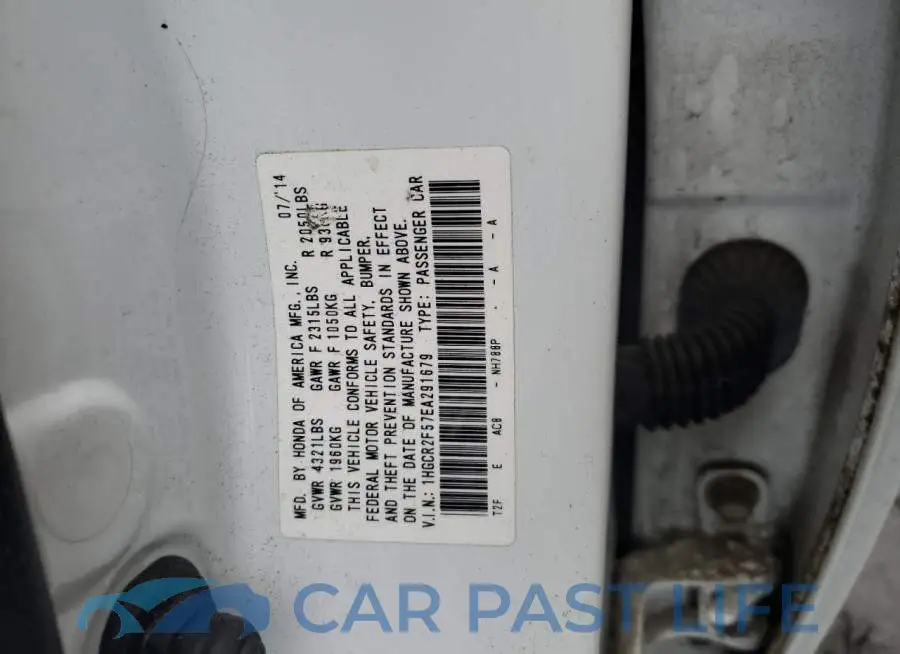 1HGCR2F57EA291679# 12