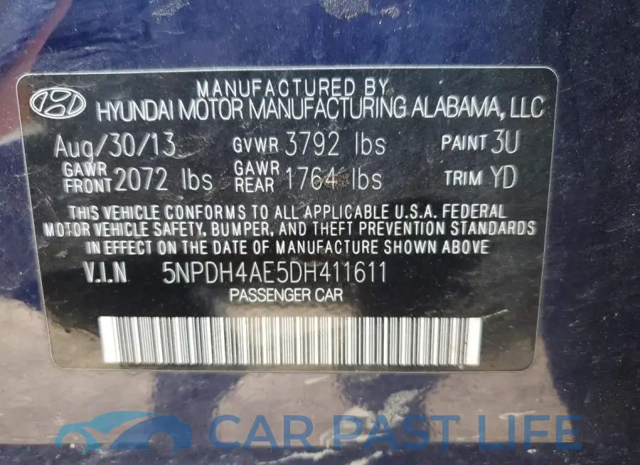 5NPDH4AE5DH411611# 12