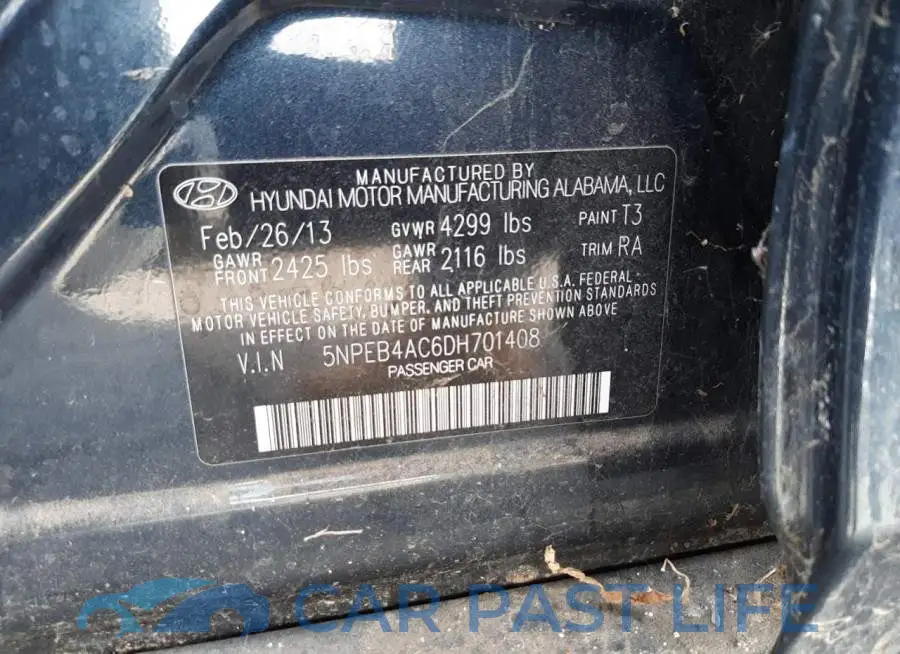 5NPEB4AC6DH701408# 12