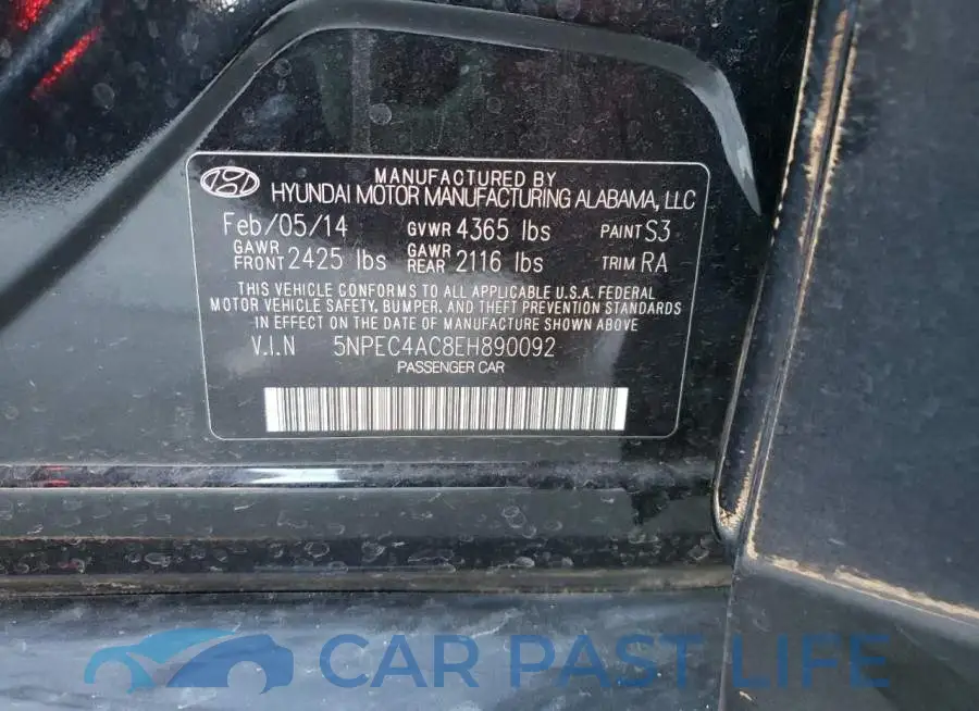 5NPEC4AC8EH890092# 13