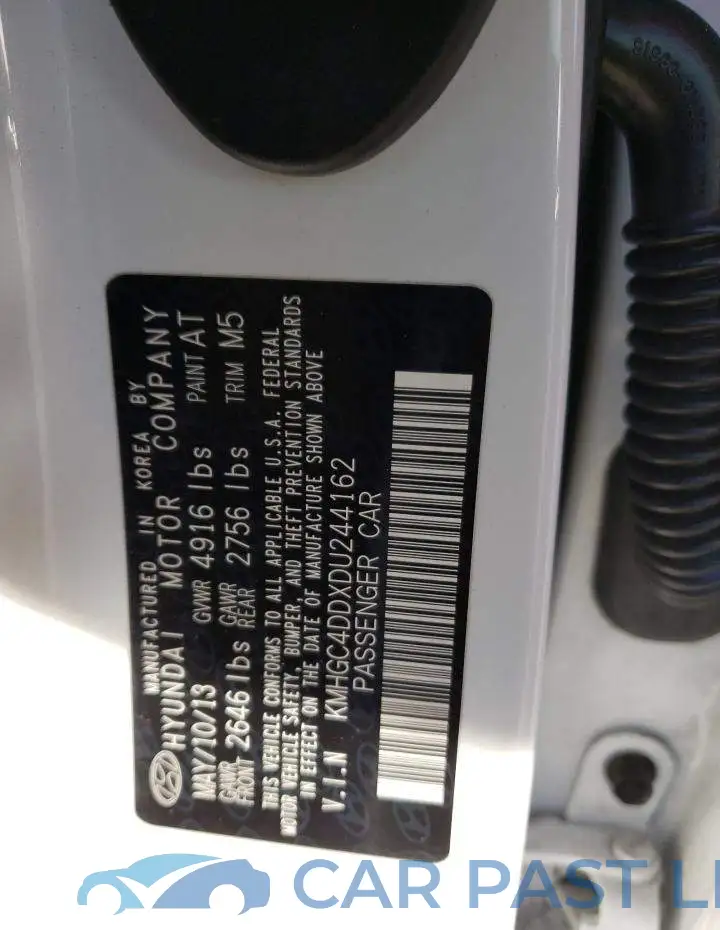 KMHGC4DDXDU244162# 14