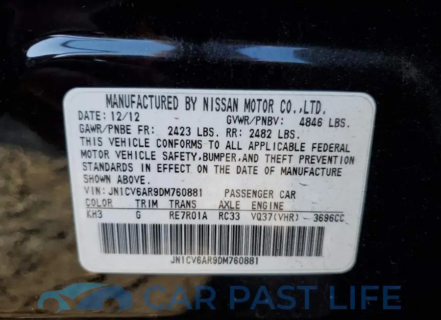 JN1CV6AR9DM760881# 13