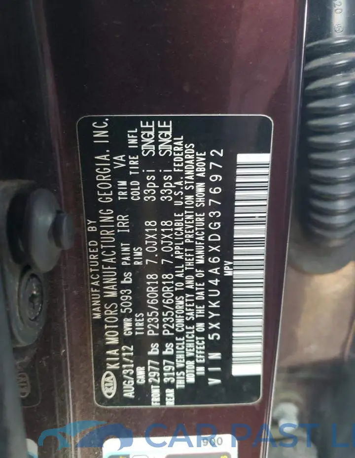 5XYKU4A6XDG376972# 13