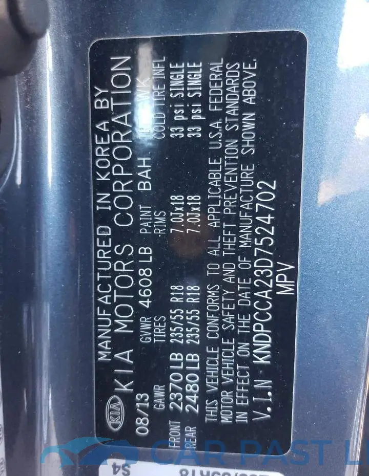 KNDPCCA23D7524702# 13