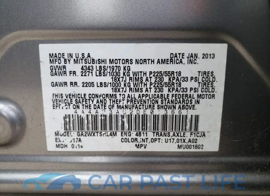 4A4AP3AU2DE013661# 12