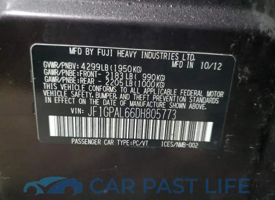 JF1GPAL66DH805773# 12