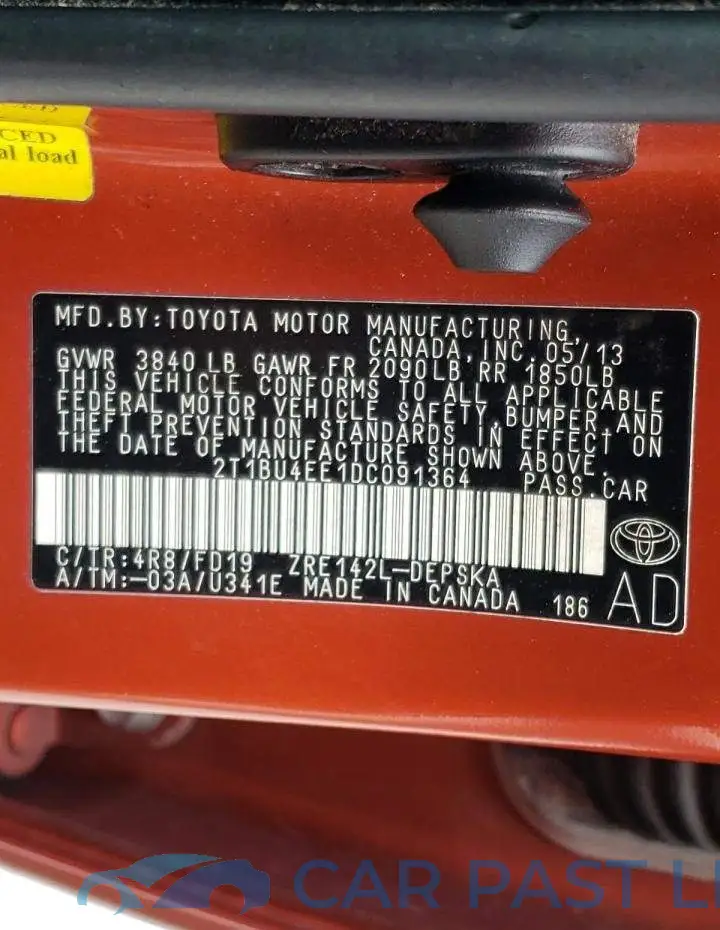 2T1BU4EE1DC091364# 13