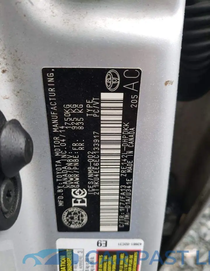 2T1KU4EE6EC133917# 10