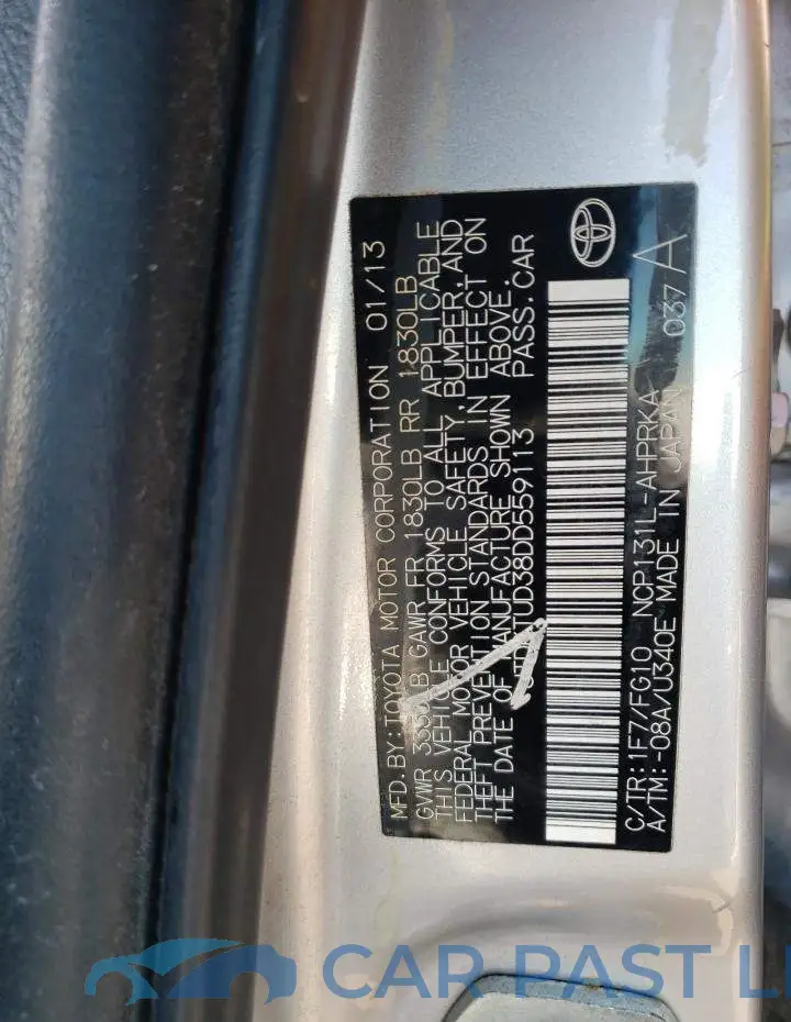 JTDKTUD38DD559113# 10