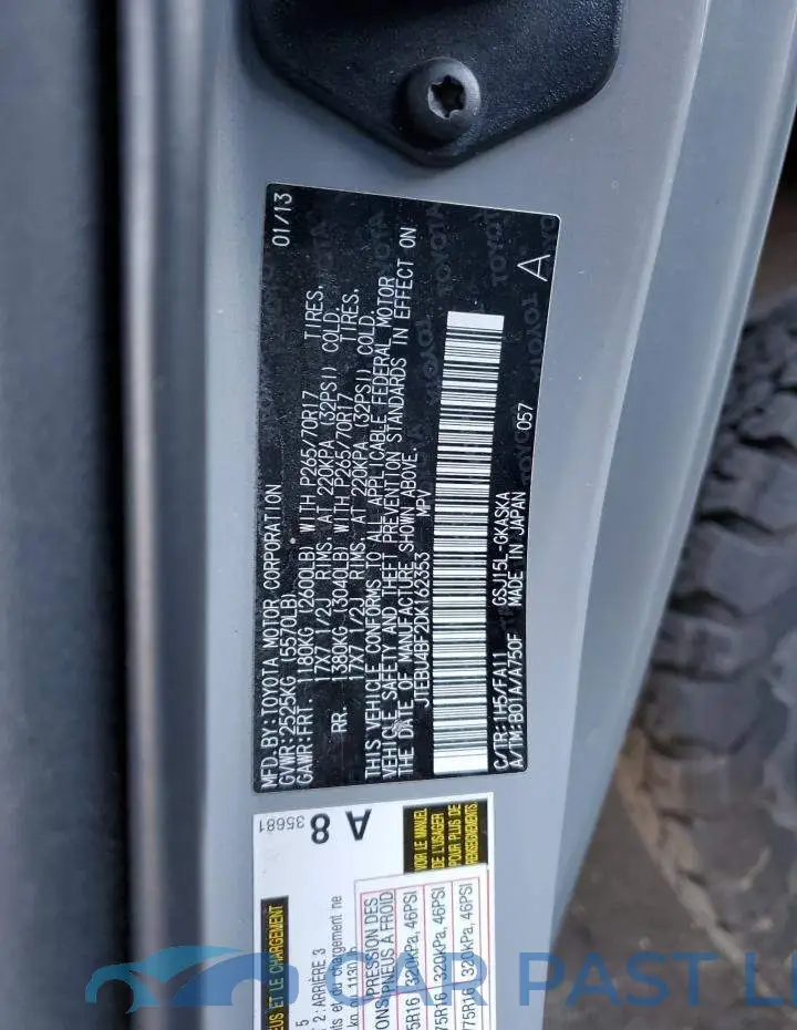 JTEBU4BF2DK162353# 10