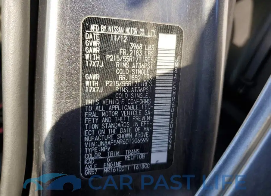 JN8AF5MR6DT206599# 13