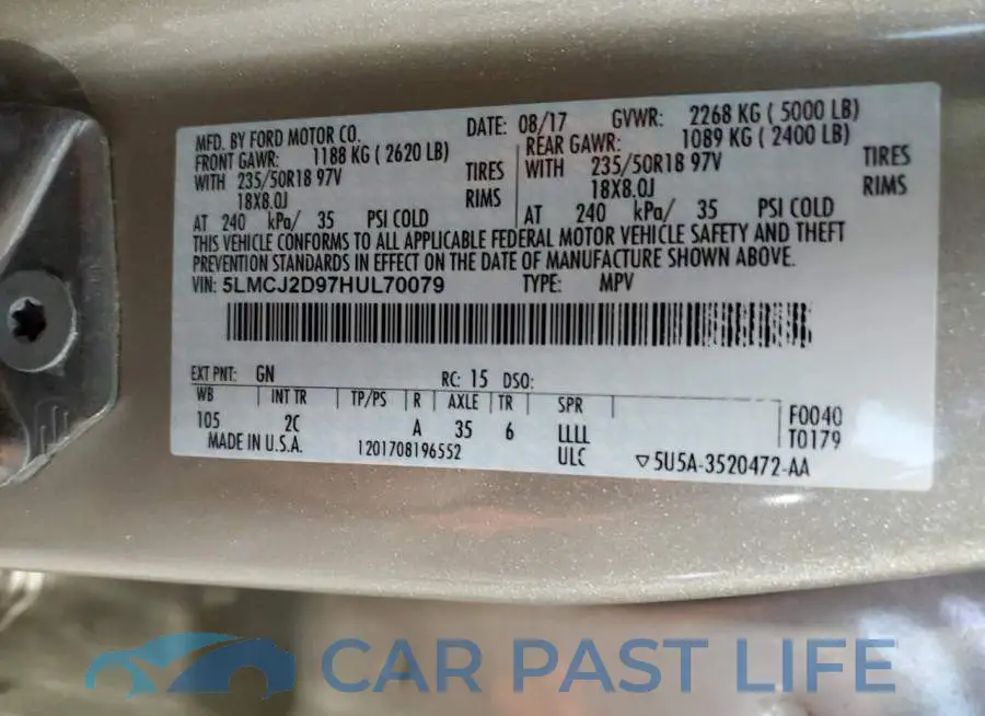 5LMCJ2D97HUL70079# 13