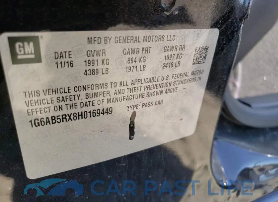 1G6AB5RX8H0169449# 10