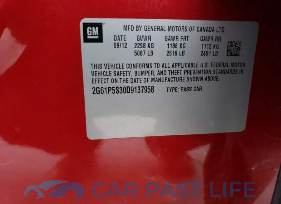 2G61P5S30D9137958# 13