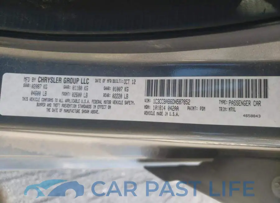 1C3CCBAB6DN587852# 10