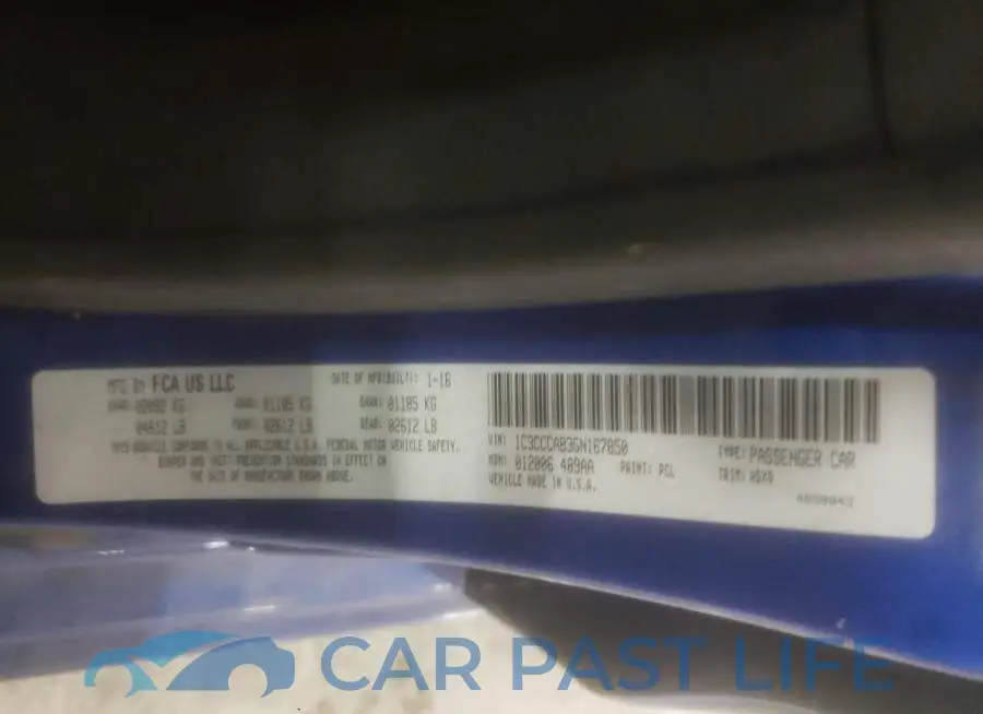 1C3CCCAB3GN167850# 12