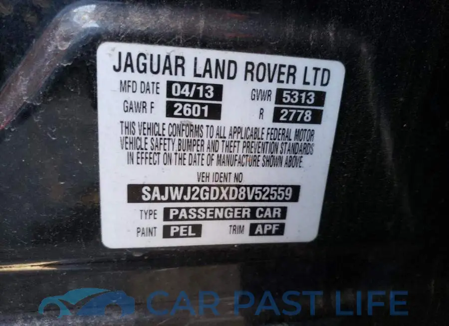 SAJWJ2GDXD8V52559# 12