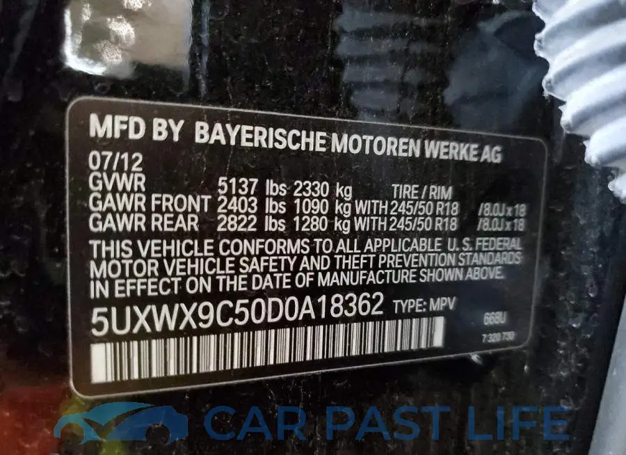 5UXWX9C50D0A18362# 13
