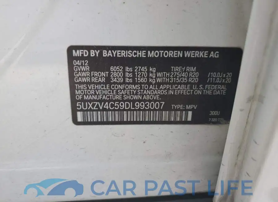 5UXZV4C59DL993007# 14