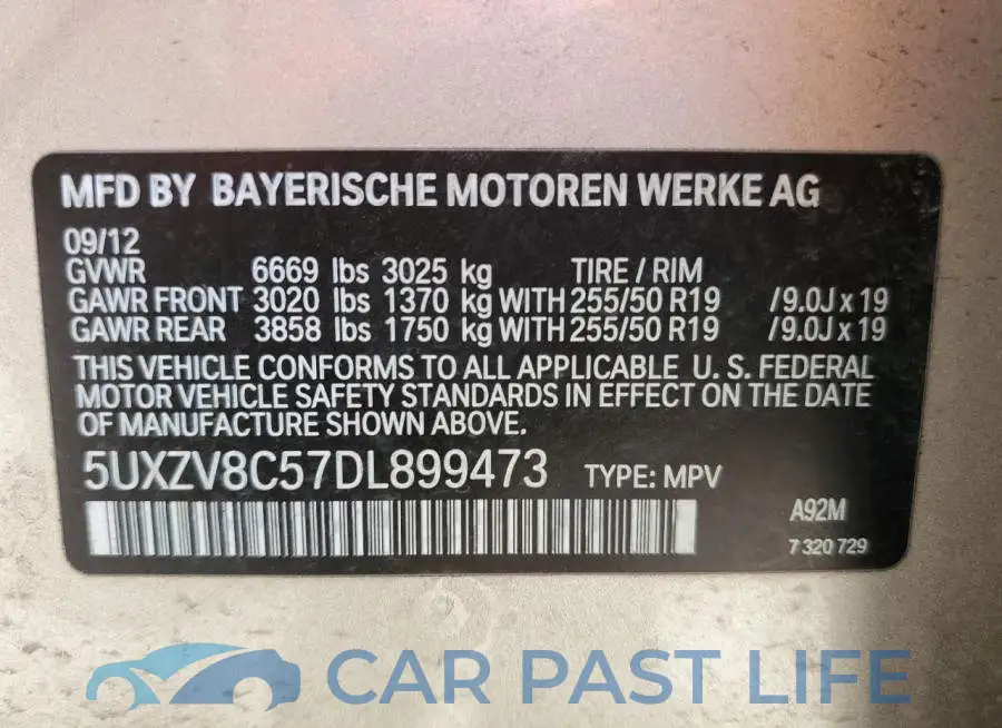 5UXZV8C57DL899473# 13