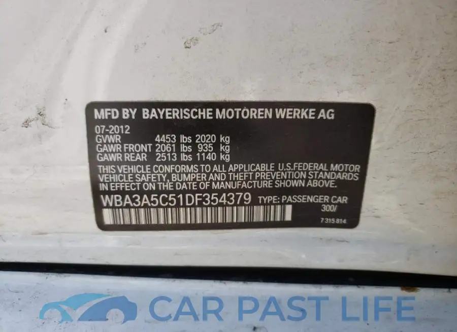 WBA3A5C51DF354379# 10