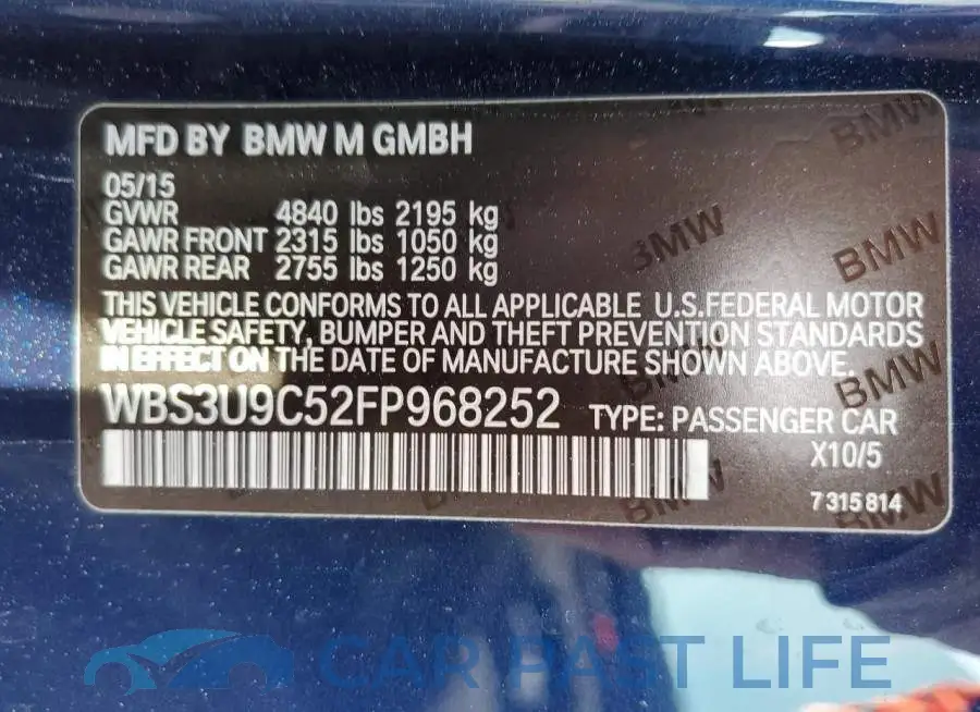 WBS3U9C52FP968252# 12
