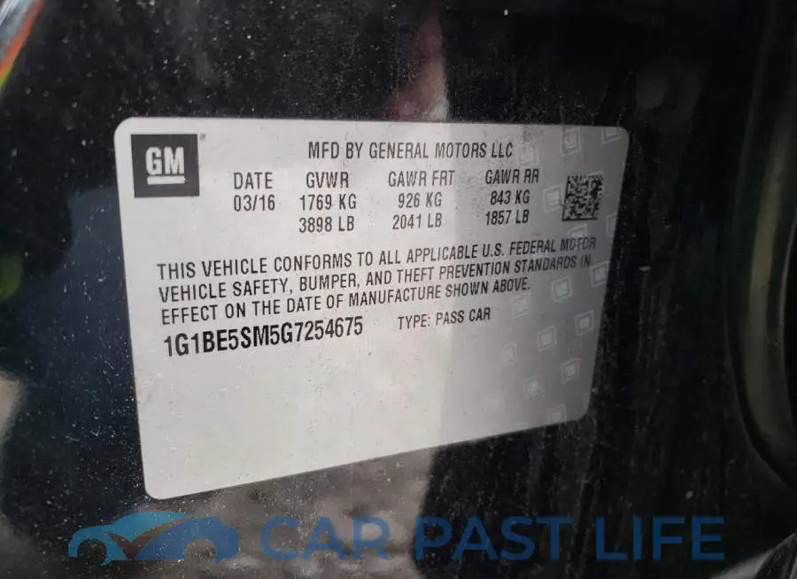 1G1BE5SM5G7254675# 12