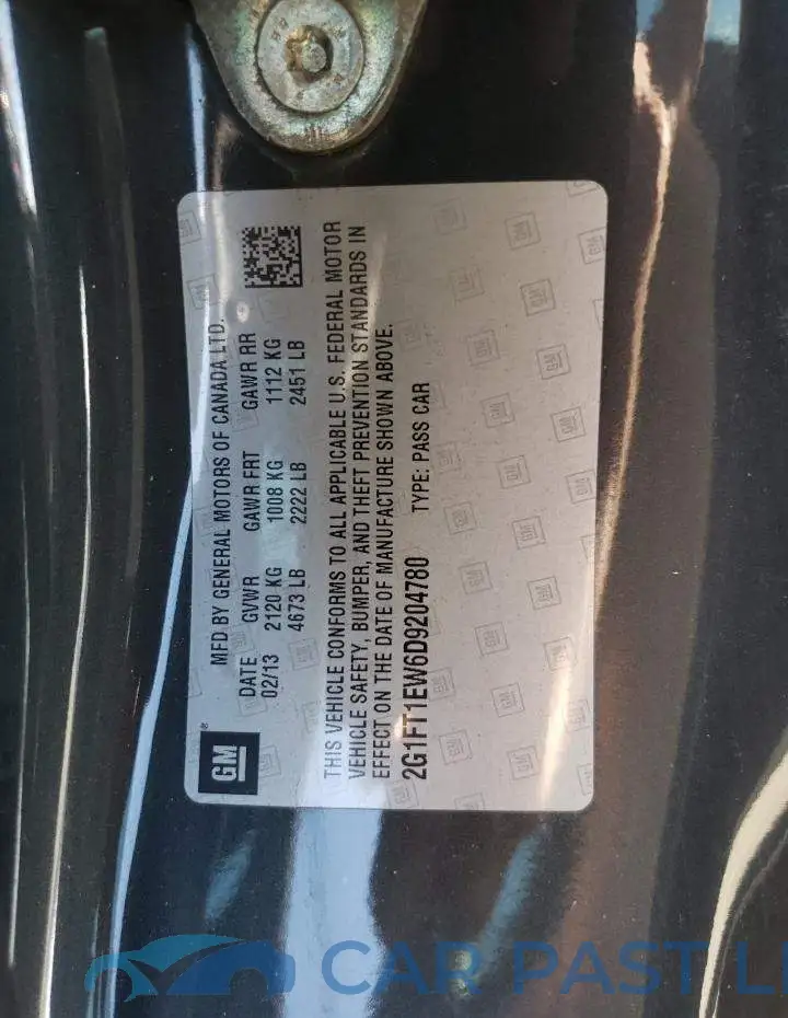 2G1FT1EW6D9204780# 10
