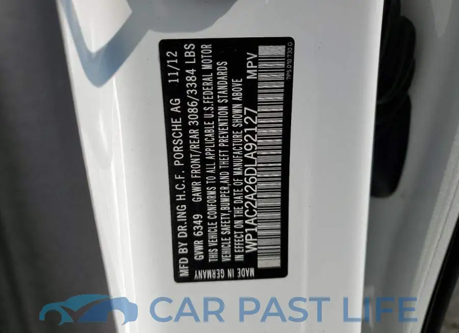 WP1AC2A26DLA92127# 10