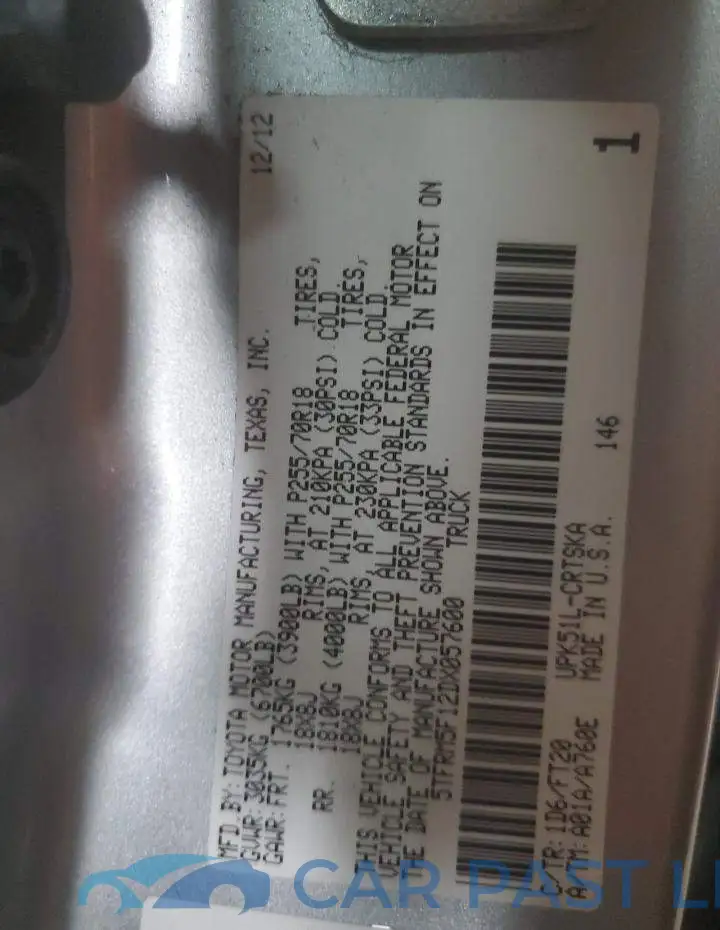 5TFRM5F12DX057600# 12
